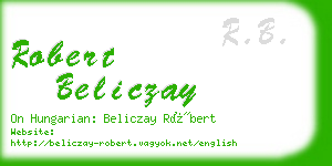 robert beliczay business card